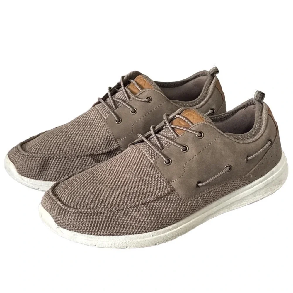 Magellan Outdoors Mens Brown Mesh Boat Shoes Memory Foam Size 13 Casual Sneakers